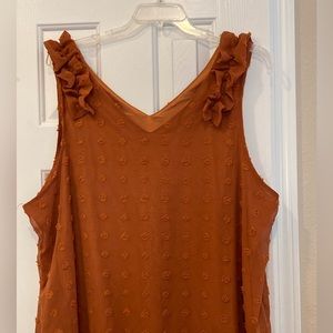 Shein ruffled tank top